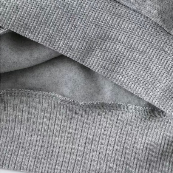 Grey PRAY Thermal Sweatshirt- Long Sleeve Crew Neck Casual Sweatshirt-New/NWOT - Picture 3 of 3